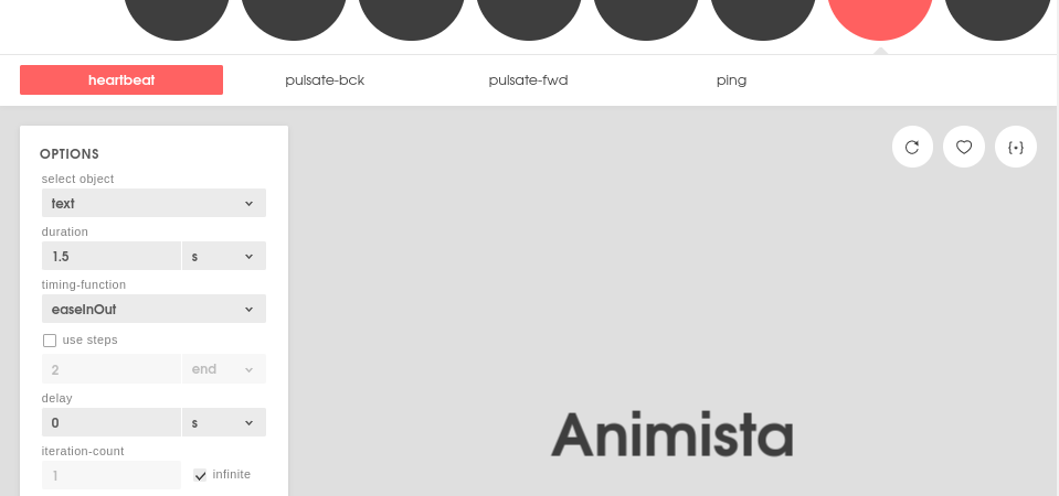Generator Animasi Web dengan Animista